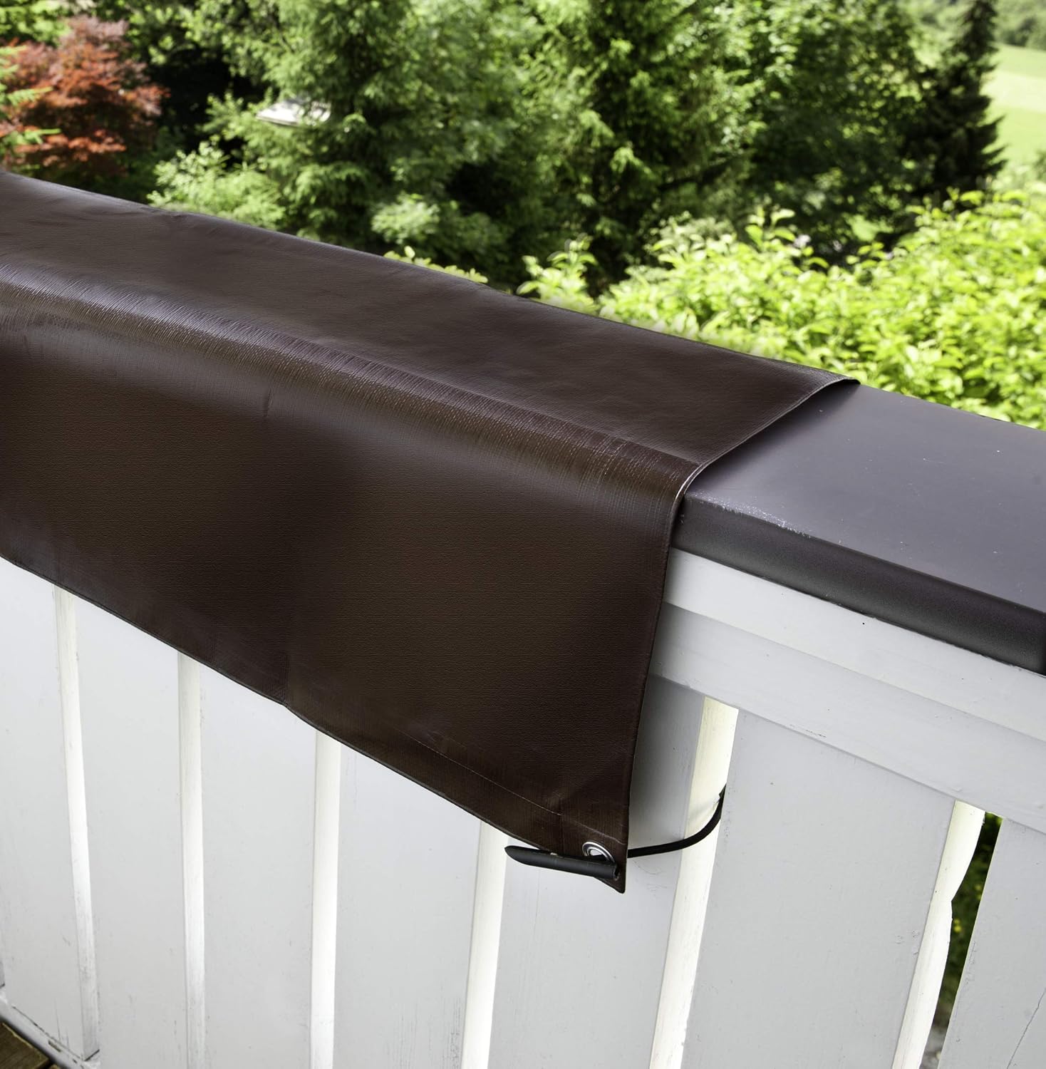 Windhager tarpaulin balcony cover, 0.8 x 5 m, 210 g / m2, brown, 0,8 x 5 m - Image 4