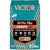 VICTOR Hi-Pro Plus Dry Dog Food - Large Breed Puppy Dry Kibble, 30lb | Real Chicken 1st Ingredient, Bite-Sized Kibble, DHA for Brain &amp; Vision, Gluten Free Ancient Grains, Prebiotics, Made in USA