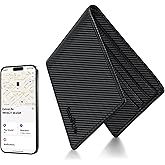 Wallet for Men, Built-in Bluetooth Tracker with Apple Find My (iOS Only), RFID Blocking Bifold Mens Air Tag Wallet with GPS Tracker, Rechargeable Wallets Finder, Gift for Him, Carbon Black