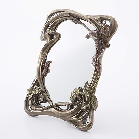 Amazon Lieto 卓上ミラー おしゃれ 置き鏡 ブロンズ仕上げ スタンドミラー アンティーク インテリア オブジェ ギフト ミラー 鏡 オンライン通販