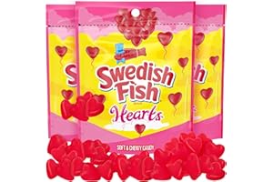 PARTYPOM Hearts Gummy Candy, Pack of 3, Red Heart Jellies, Heart-Shaped Chewy Candy Bag, Gummy Candy Bulk, 10 Oz Each, Mother's Day Gifting, Kids Treats