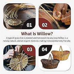 Wald Imports - Small Wicker Basket with Handle