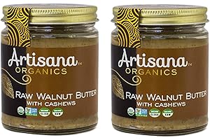 Artisana 100% Organic Raw Walnut Butter with Cashews -- 8 oz 2 Pack (2)
