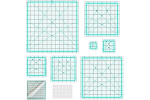 CDROMPY 7 Quilting Rulers,Quilting Squares(2.5",3.5",5",6.5", 8",10",12.5")