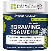OWELL Naturals Drawing Salve – Fast Acting for Ingrown Hairs, Boils, Bumps, Cysts & Splinters – Clear Non-Staining Formula for Bikini Line, Underarms & Sensitive Skin – 2 oz