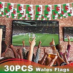 Wales String Flag Pennant Banner, Small Mini Welsh