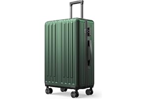 SunnyTour 28 inch Luggage Hardside Lightweight Suitcase with Spinner Wheels TSA Lock for Travel Business, Green
