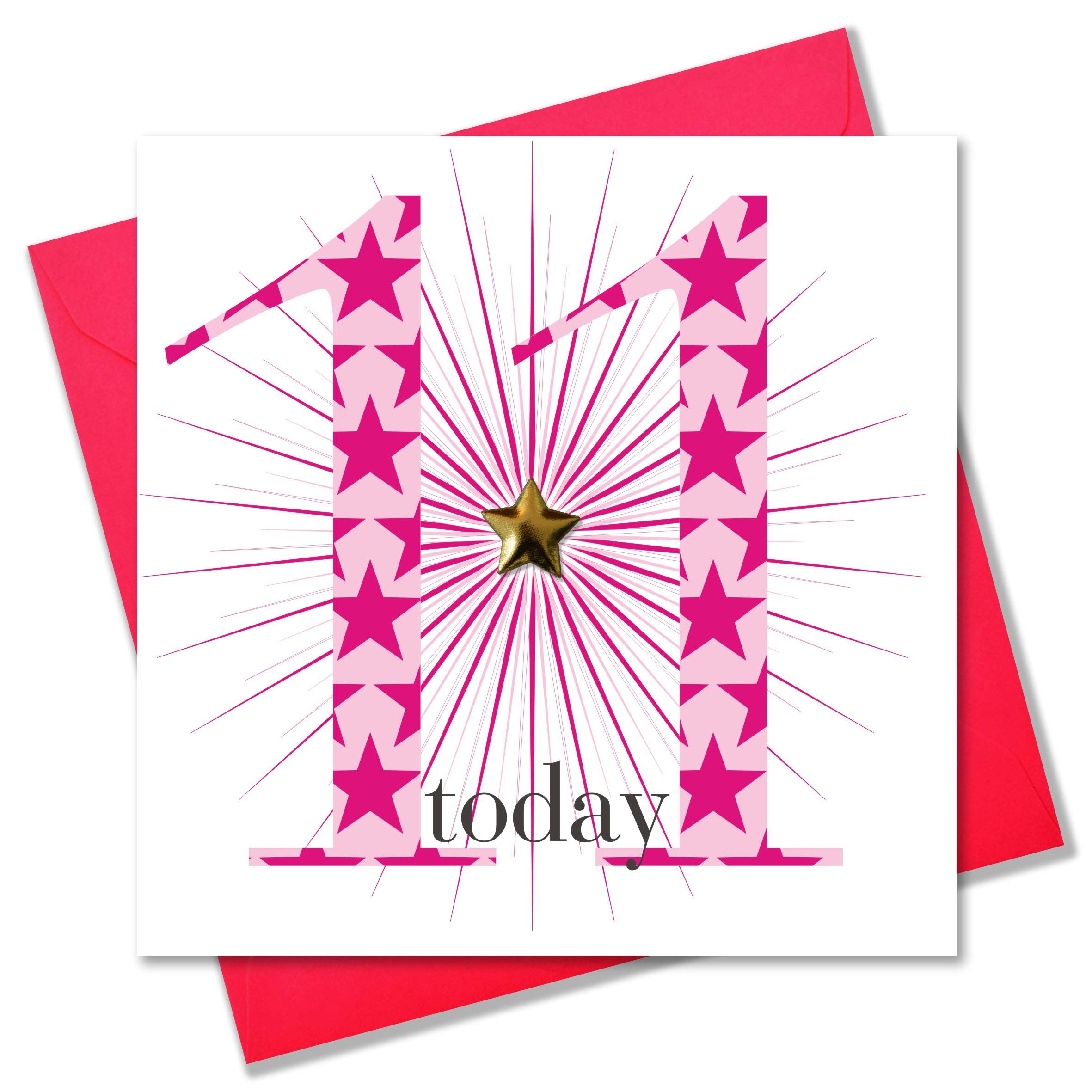 Claire Giles Ages Age 11 Girl Birthday Card, AGE11G