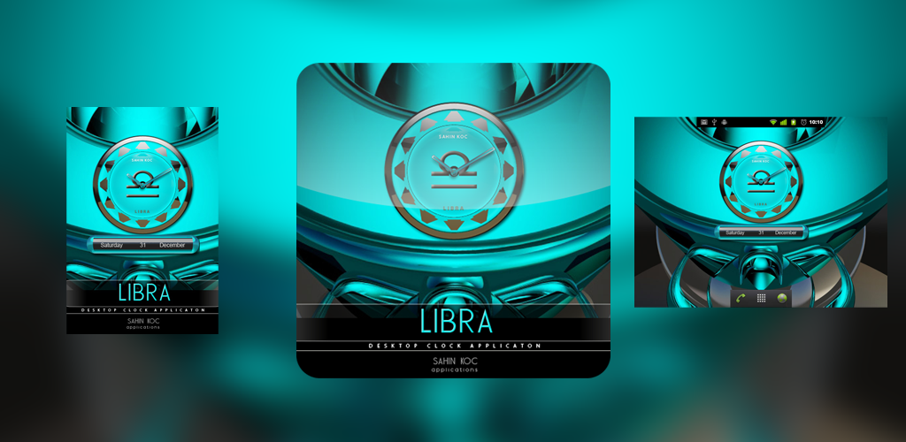 Libra Beautiful Clock Widget Zodiac Theme for Android