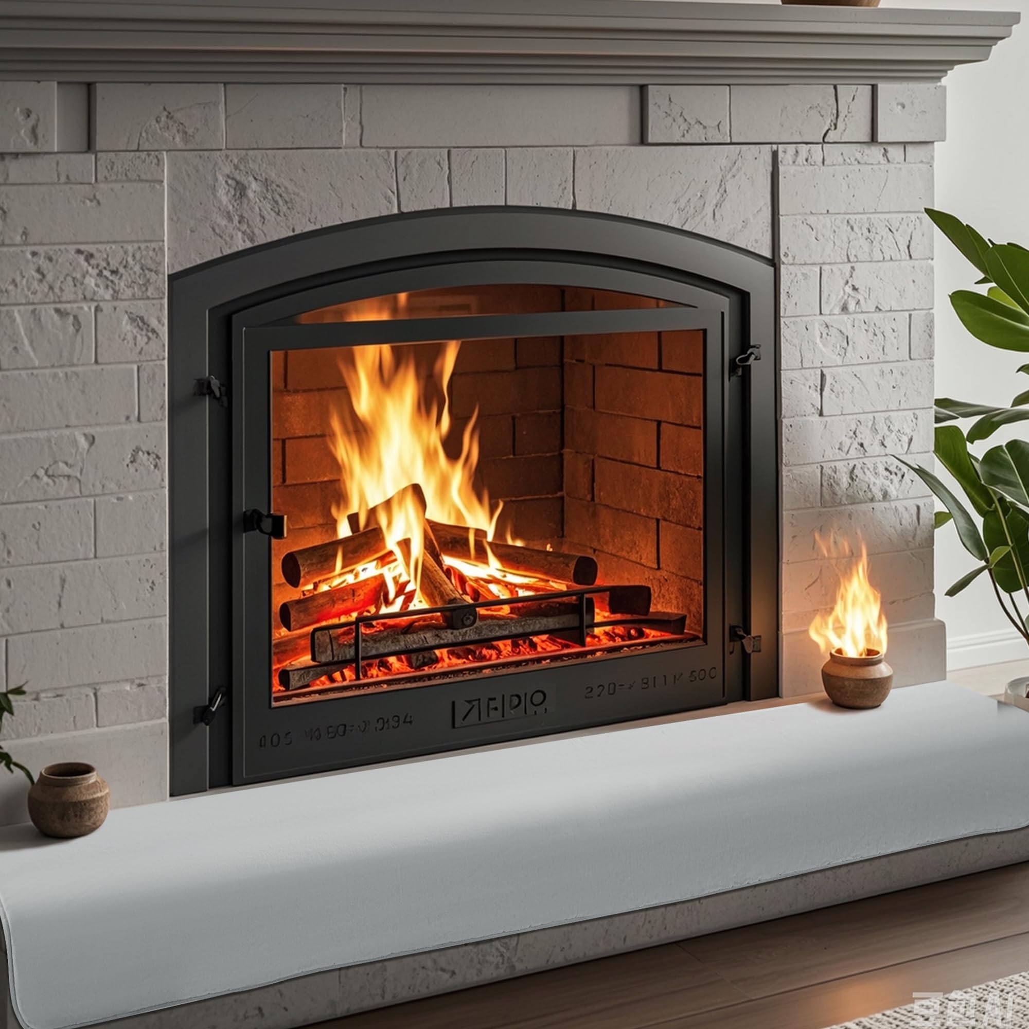 Photo 1 of BALAPET Thick Memory Foam Fireplace Baby Proofing, 90.5x14 in Soft Fireplace Cover Hearth Cushion Baby Proof, Velvet Fireplace Protectors for Children Proofing, Edge Protector(Gray,14x90.5in)