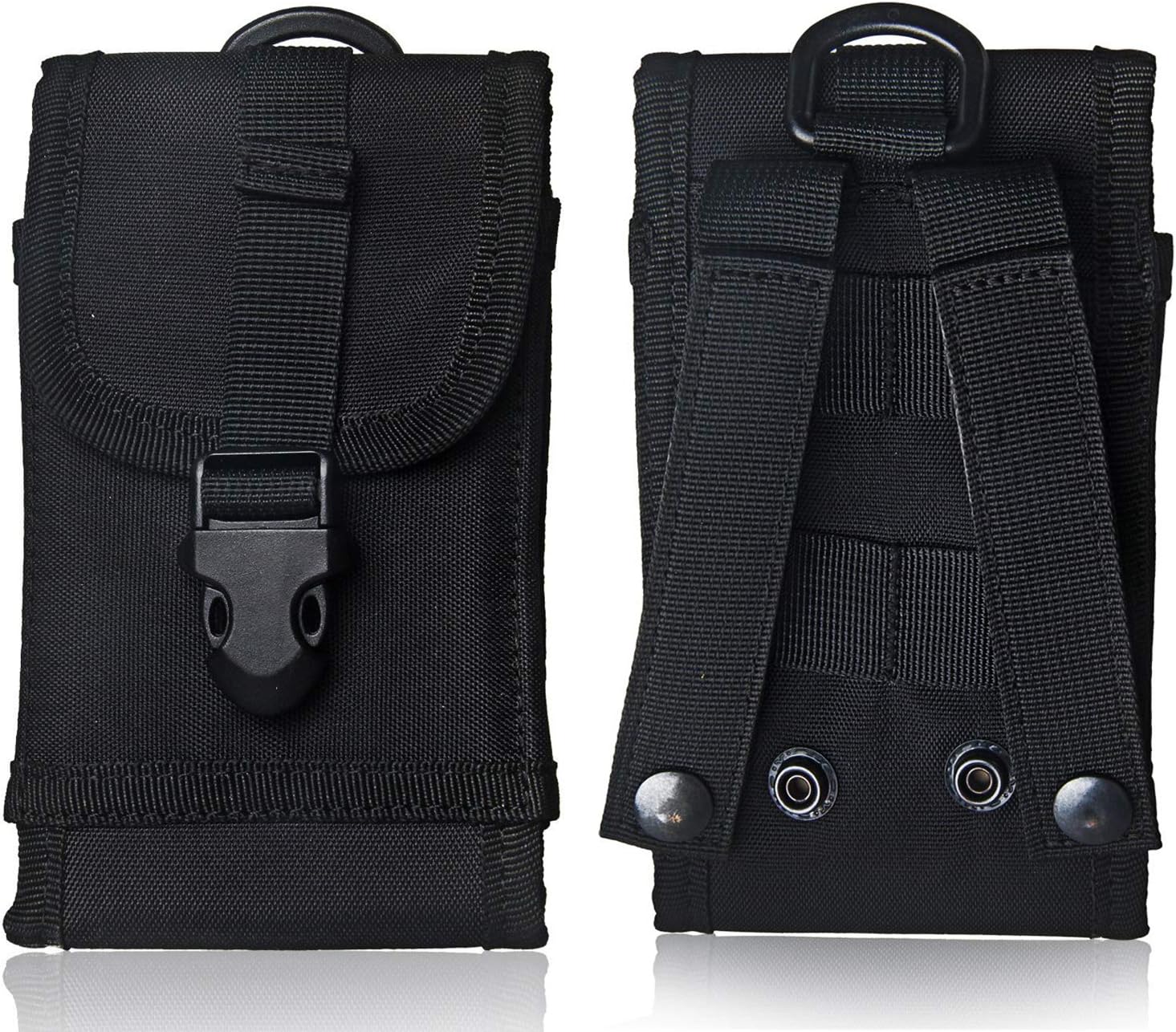 Hengwin Smart Phone Holster Pouch Compatible iPhone Xs Max XR 8 7 Plus Nylon Carrying Case with Belt Clip MOLLE Tactical Waist Bag Money Pocket Men Purse for Samsung S8 Plus S7 Edge Plus+Keychain