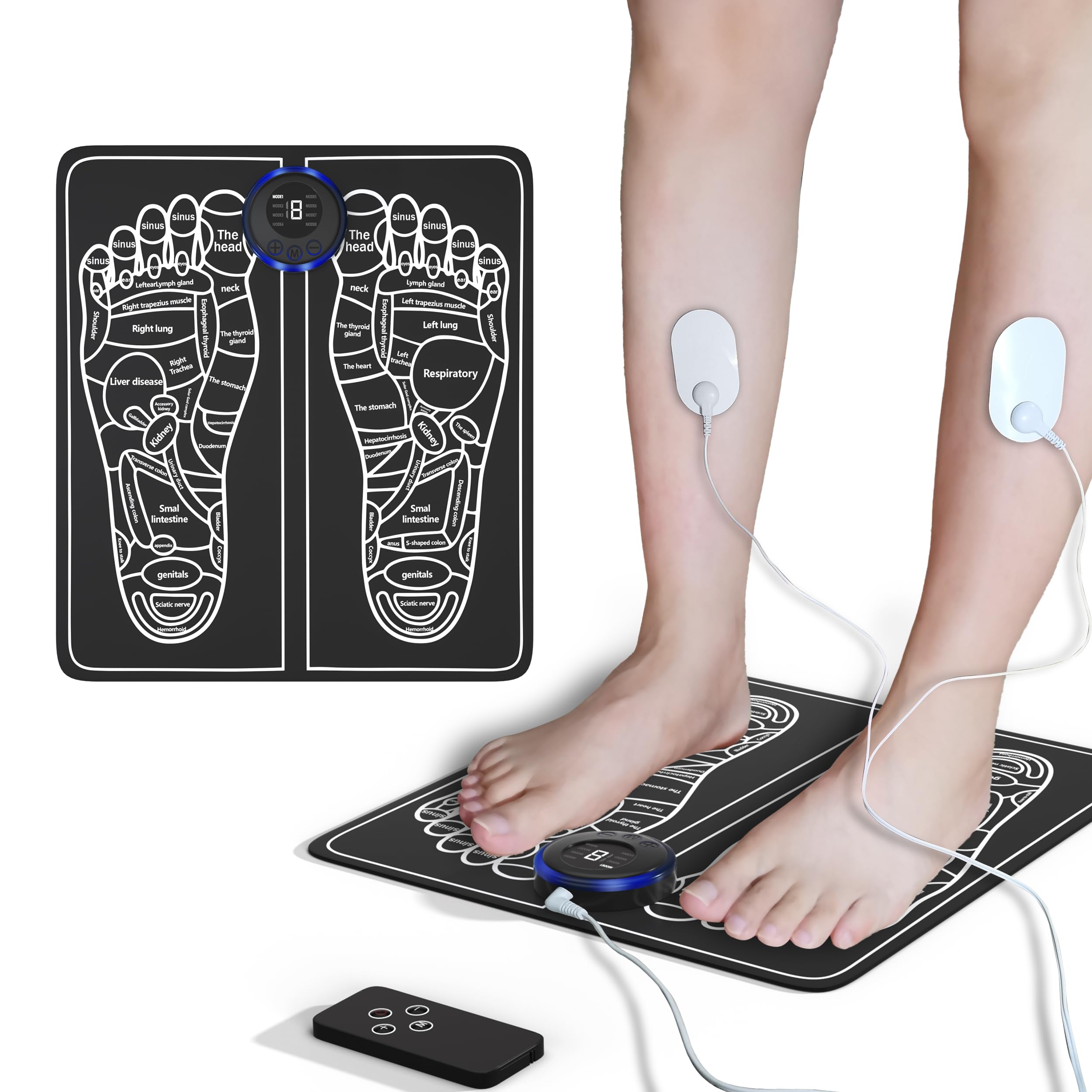 Photo 1 of Electronic Pulse Stimulator - Foot Stimulator Pad Relieves Plantar Pain, Supports Muscle Relaxation & Pain Relief; Foot Massager with Remote Control Sport Muscle Stimulator, Model: PL-029K12