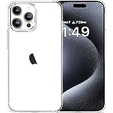 JJGoo Compatible with iPhone 15 Pro Case Clear, Soft Clear Fiexible TPU Phone Cases, Shockproof Transparent Bumper Cover Slim