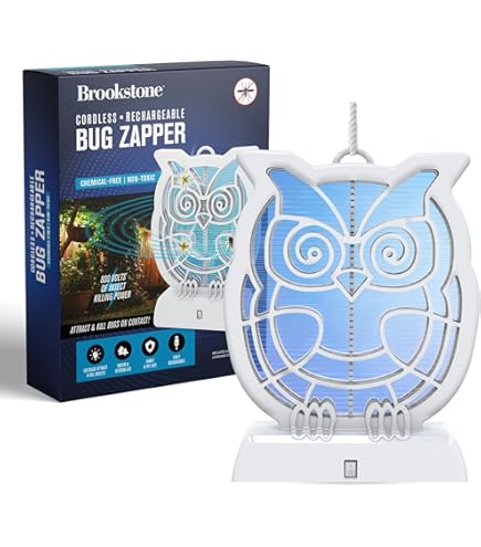 Amazon.com : Brookstone Owl Bug Zapper - Cordless & Rechargeable