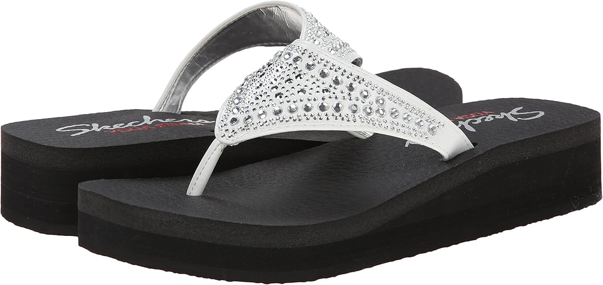 skechers cali vinyasa wedge flip flop