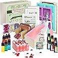 EDSRDRUS Large Soap Making Kit for Adults and Kids Natural Soap Making Supplies - DIY Complete Set with 4 lbs Glycerin Soap Base, Soap Loaf Molds, Cutting Box, Silicone Molds, Essential Oils, Dyes