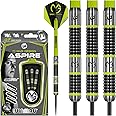 WINMAU Michael Van Gerwen MvG Aspire Tungsten Steeltip Darts Set with Prism Flights and Nylon Shafts (Stems)