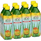Iberia Aloe Vera Drink with Pulp, No Sugar, Mango, 16.9 Fl Oz (Pack of 8)