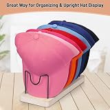 Erogeen Baseball Cap Organizer Stand - Wood Metal Hat Rack for 10 Caps - White view 6