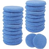 Fasmov Microfiber Applicator Pads Wax Applicator, 20 Pack Foam Applicator Pads Car Wash Sponge, Buffing &amp; Detail Polishing Foam Pads for Car Cleaning and Fine Polishing (5" Diameter, Blue)