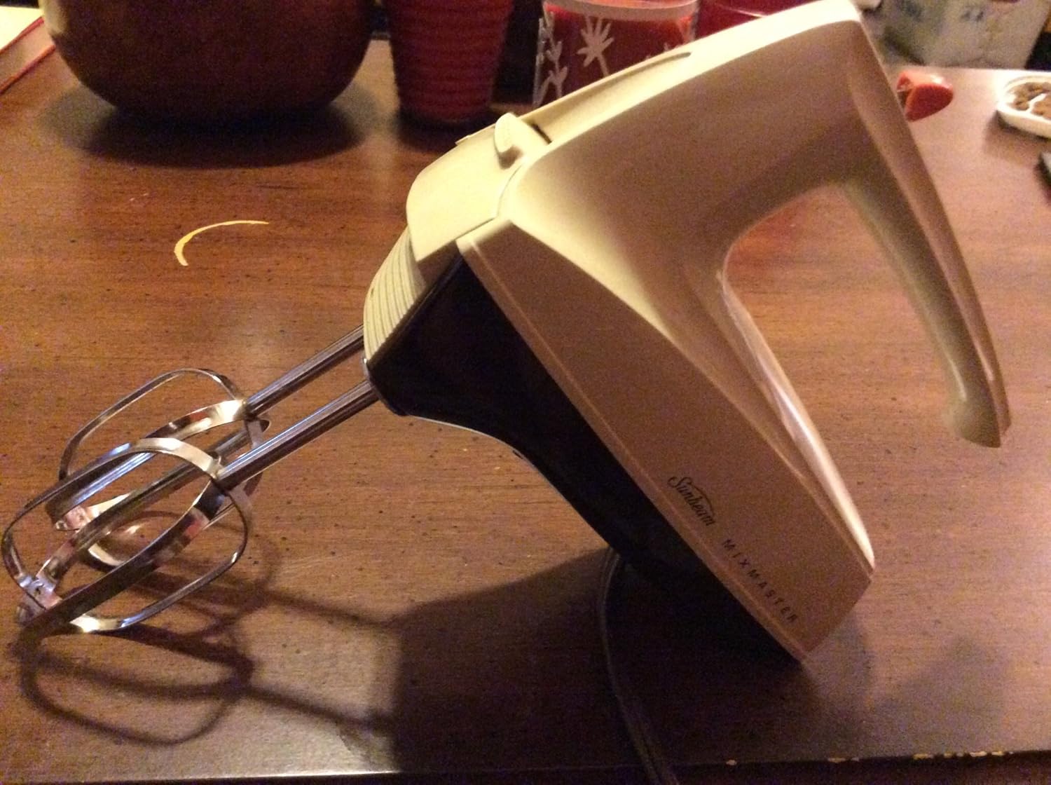 Vintage Sunbeam Mixmaster Hand Mixer 1980s Almond 3 Speed