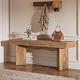 Tribesigns 47" Wooden Entryway Bench, Farmhouse Indoor End of Bed Bench, Long Table Benches Seat for Bedroom, Hallway, Foyer,