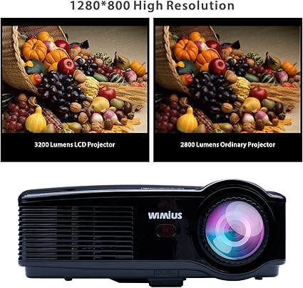 Proyector, Proyectores Full HD LED 3200 Lúmenes 1080P Video ...