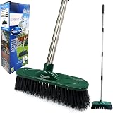 TDBS Yard Broom Outdoor Heavy Duty 10” Synthetic Bristle Brush Head view 1