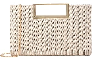 GOKTOW Straw Clutch Top Handbags Raffia Bag Purse Woven Tote CrossBag for Women Beach Summer Travel 2024