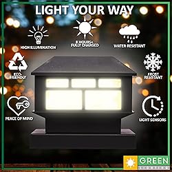 GreenLighting Modern Solar Post Cap Lights Fits 4x4