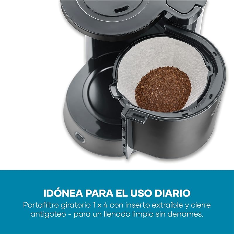 Máquina de Café com filtro "TYPE" com garrafa de vidro, Dark Inox-Black