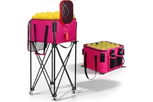 Paddyn Pickleball Caddy&Hopper with Wheels,Large Capacity Pickleball Basket for 100+ Balls, Portable Pickle Ball Cart for Ten