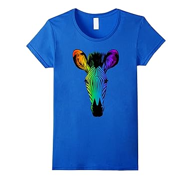 AOPO Zebra Colorful Tee Shirts For Women XXLarge