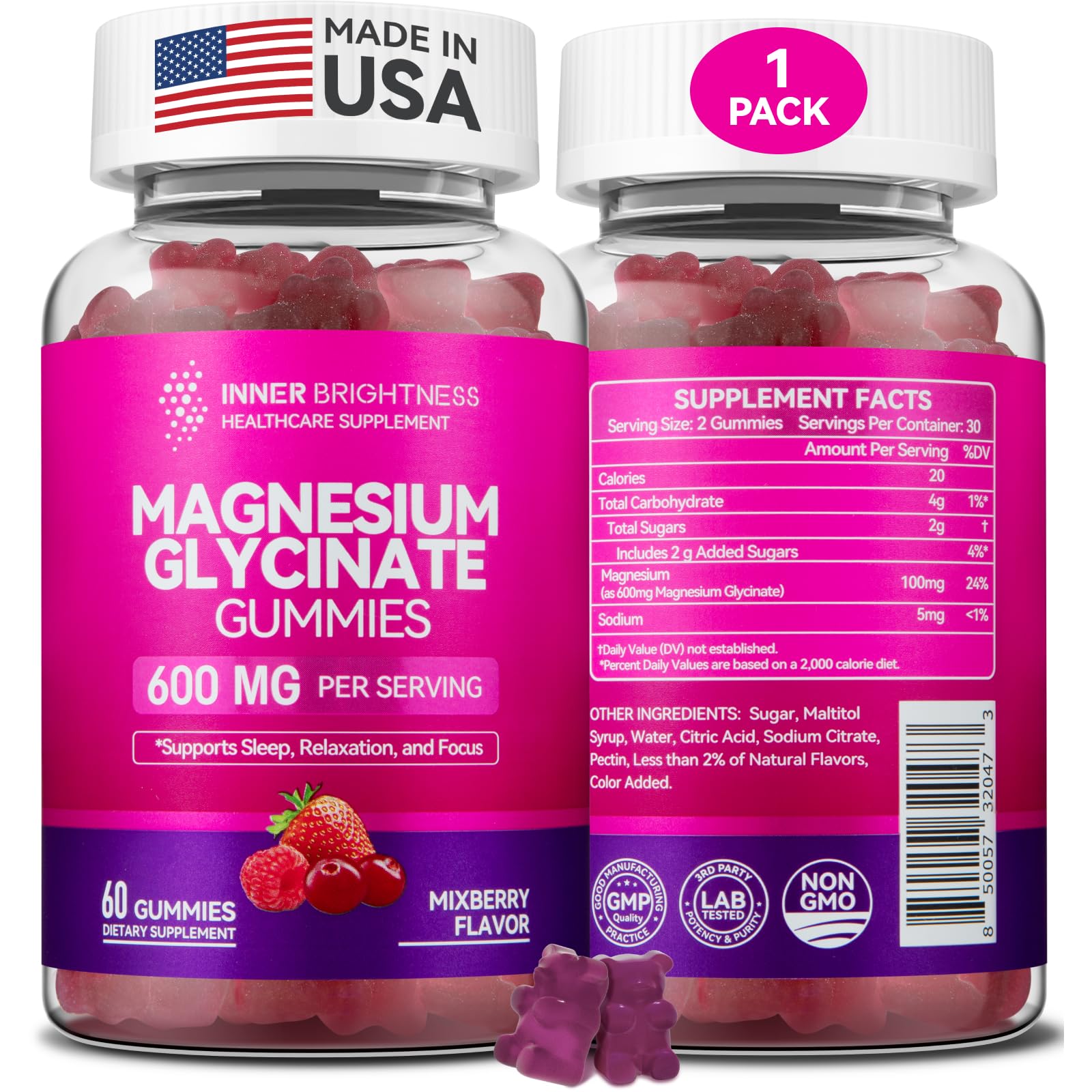 Magnesium Glycinate Gummies (Mixed Berry)