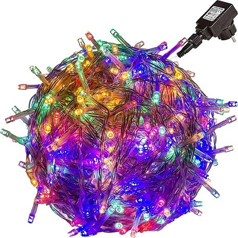 VOLTRONIC® 100 200 400 600 LED Lichterkette (Bureau Veritas GS geprüft), Dekra GS Adapter, IP44, Farbwahl