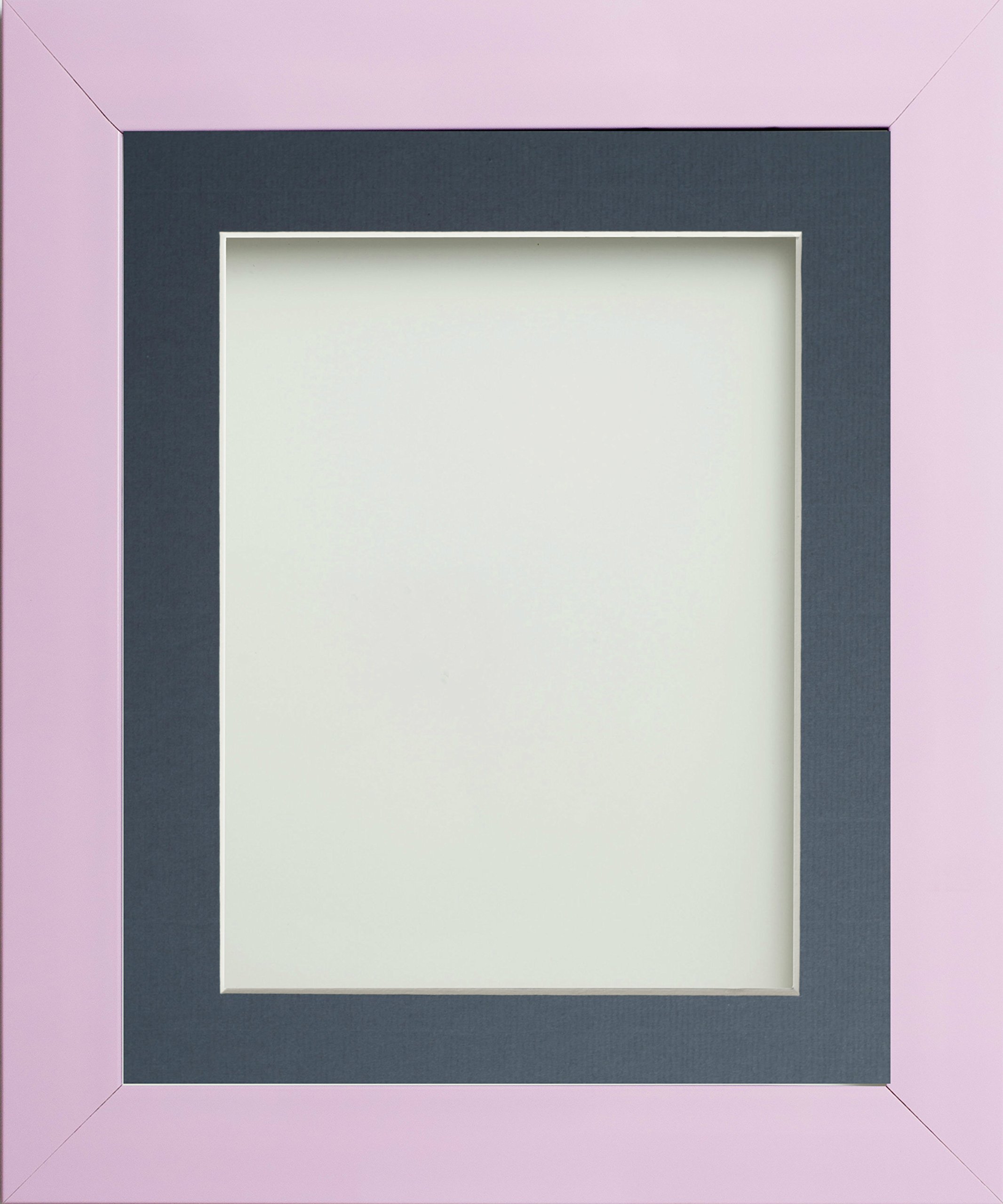 Frame Company Candy Range Peony Picture Photo Frames with Blue Mount, 9x7 for 7x5 *Choice of Sizes and Colours* Fitted with Real Glass