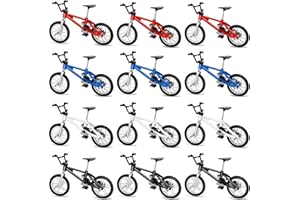 Gejoy 12 Pieces Mini Finger Bikes Mini BMX Bikes Games End of The Year Student Gifts Bulk Miniature Bicycle Toys for Kids Adults Birthday Party Gifts(Rustic Color)
