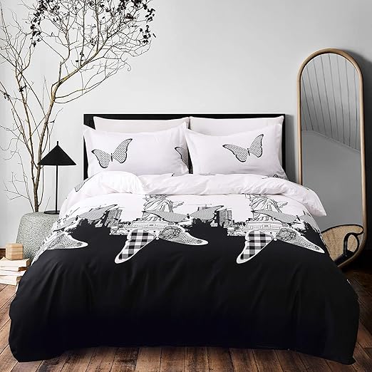 Amazon Com Moojiin City Series Black And White Butterfly New York