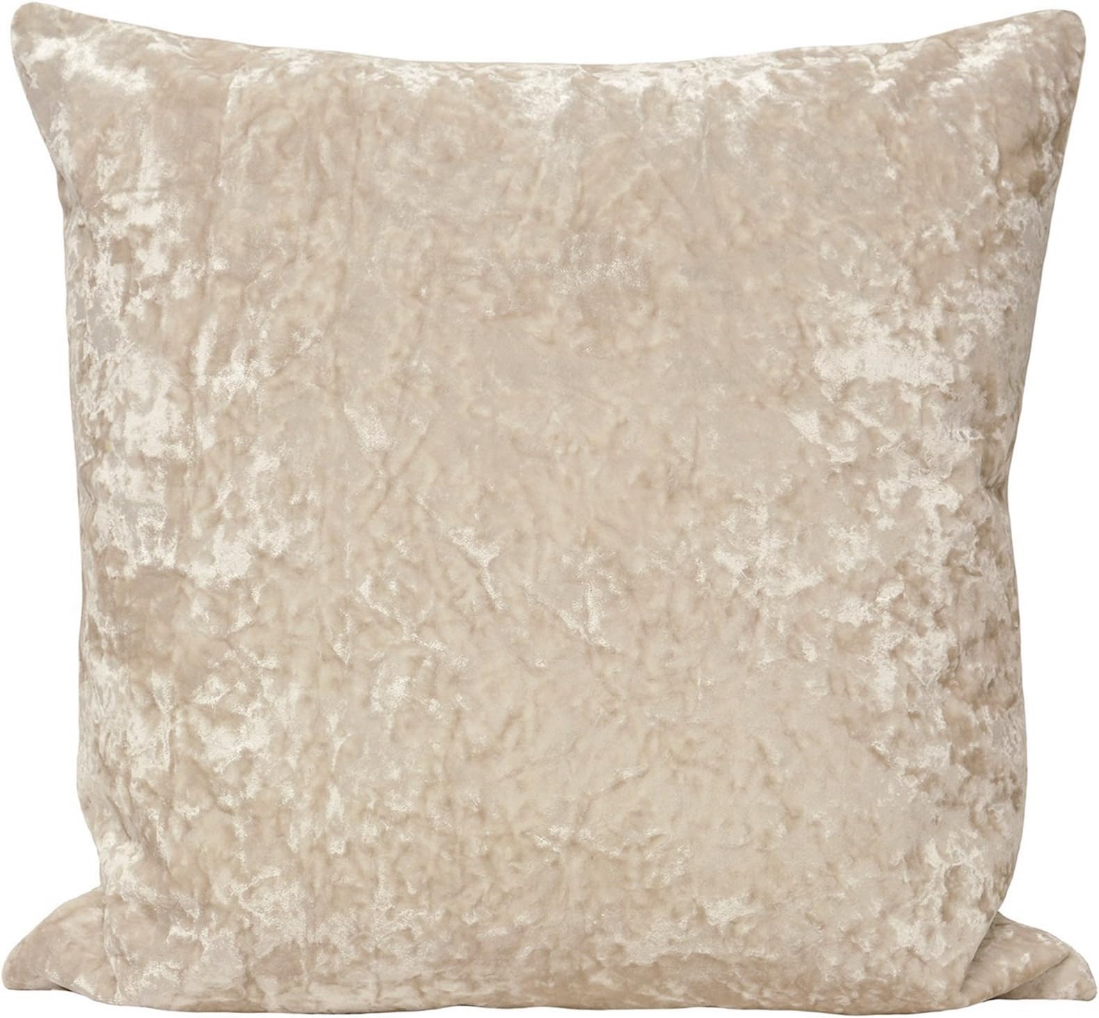 Just Contempo Crushed Velvet Cushion Cover, Ivory, 50x50cm