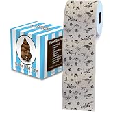 Printed TP Ocean Life 2 Ply Toilet Paper Bathroom Tissue - Novelty Beach Pattern Bath Tissue Roll - Funny Toilet Paper for Home Decor, Potty Gag Gifts, Prank and Hilarious White Elephant - 500 Sheets