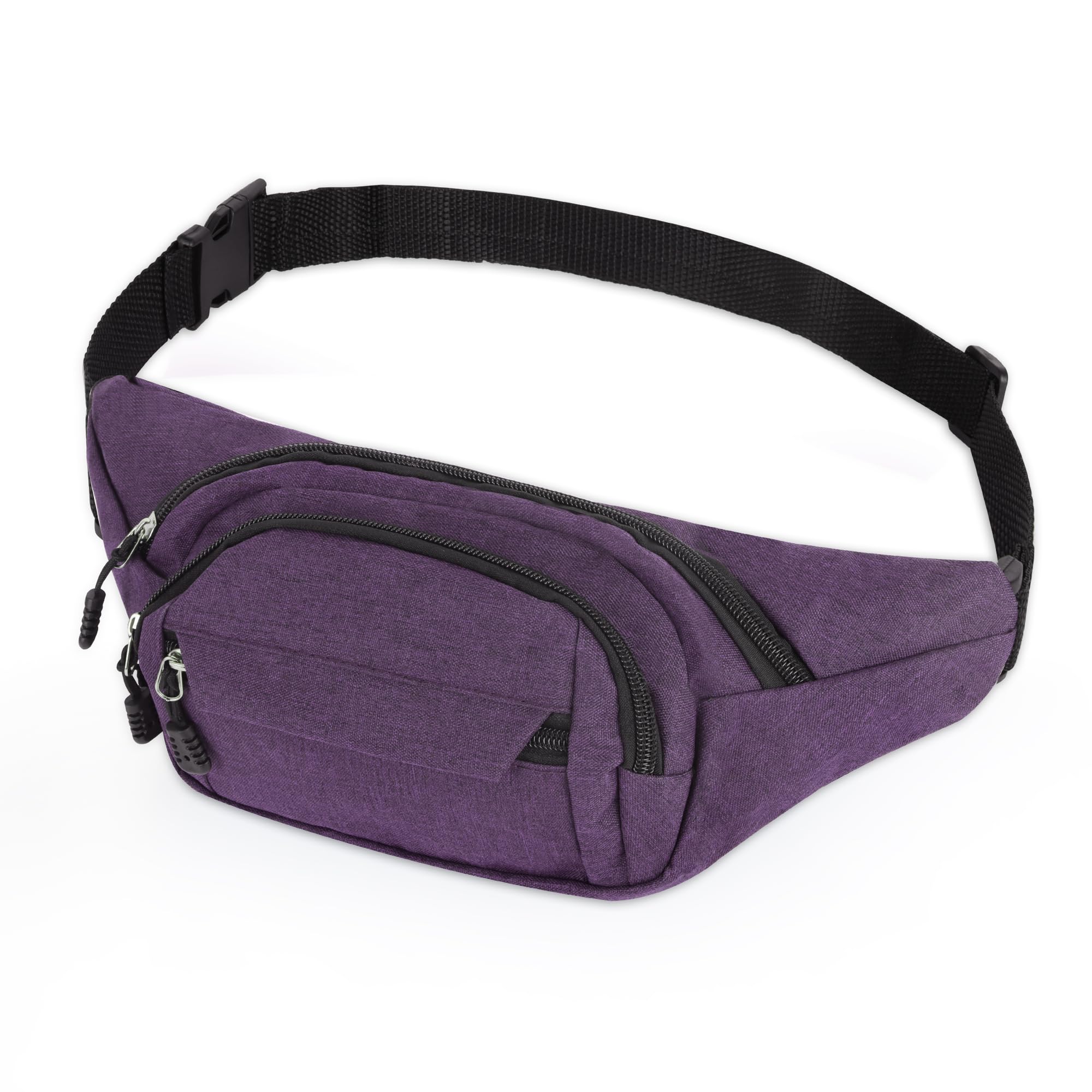 Beaface Waist Bag for Women & Men, Travel Fanny Pack for Ladies & Running, Waterproof Bum Bags, Crossbody Adjustable Lightweight (Purple)