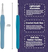 The Quilted Bear Crochet Hooks Set 12 Piece Ergonomic Soft Grip 2-8mm view 5