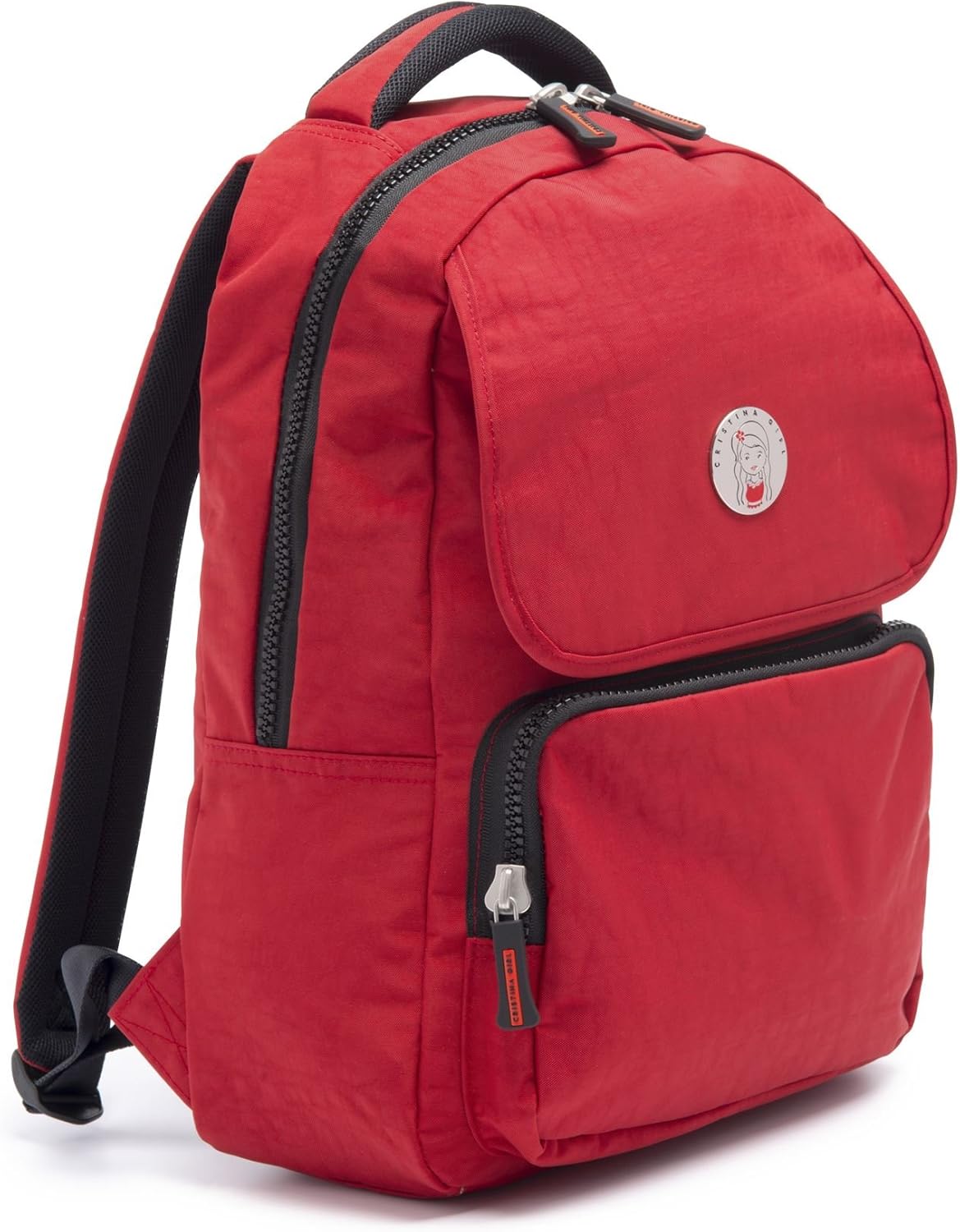 CRISTINA GIRL Women's Large Backpack Crinkle Nylon Lily