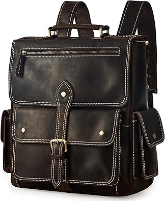 Amazon Co Jp Brass Tacks レザークラフト メンズ コンバーチブル 本革 ブリーフケース バックパック シングルバックル留め シューズ バッグ