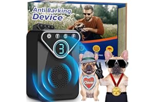 HUMUTAN Dog Bark Deterrent Devices, Rechargeable Anti Barking Device for Dogs Indoor Up to 50 Ft Range Dog Training & Behavior Aids, 9 Modes Bark Box Dog Barking Control Devices Safe for Humans & Dog