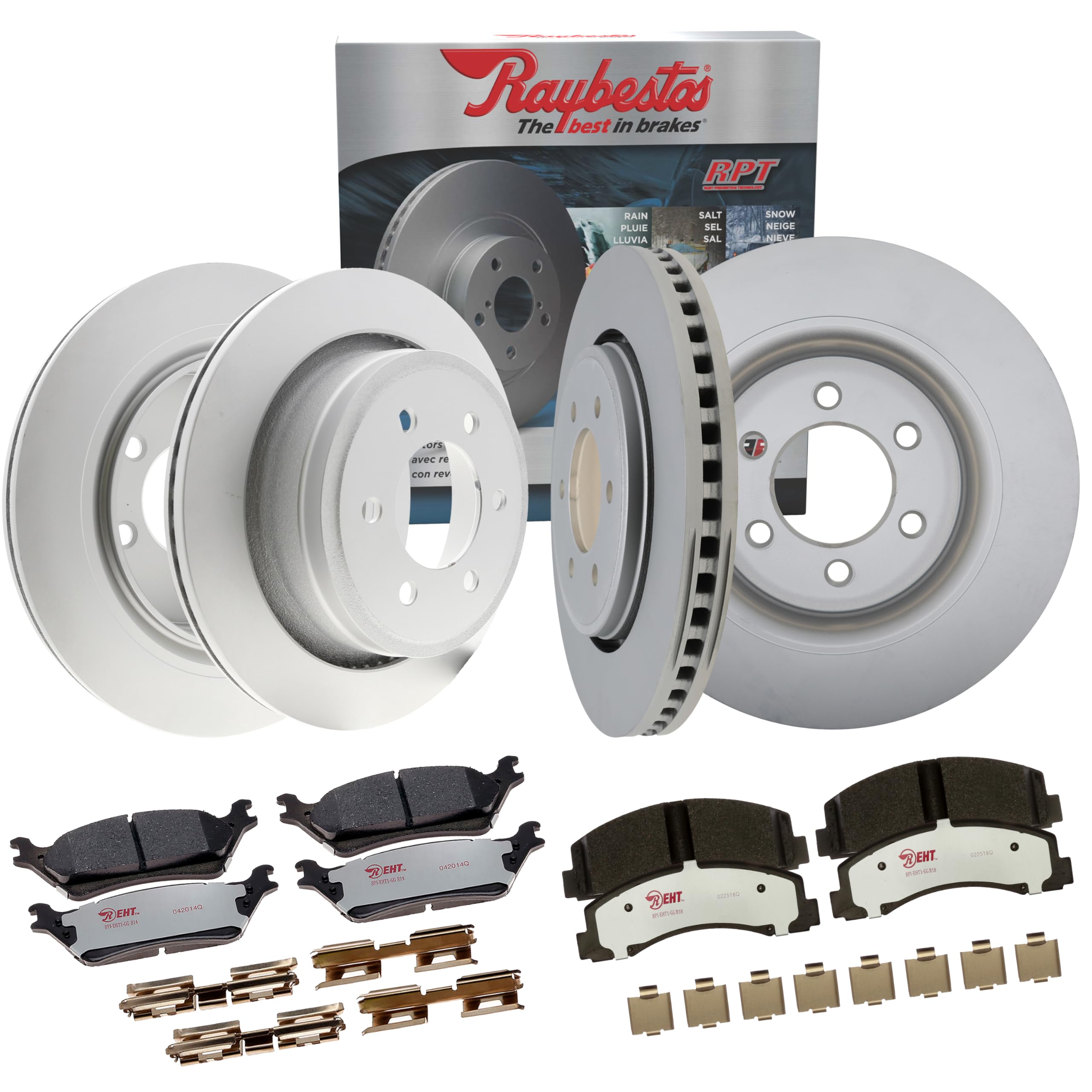 Photo 1 of ***2 ONLY***Raybestos E3V60003 Element3 Automotive Replacement Front and Rear Brake Kit with Disc Rotors and Hybrid Brake Pads for 2012-2018 Ford F-150, 2012-2013 Lobo