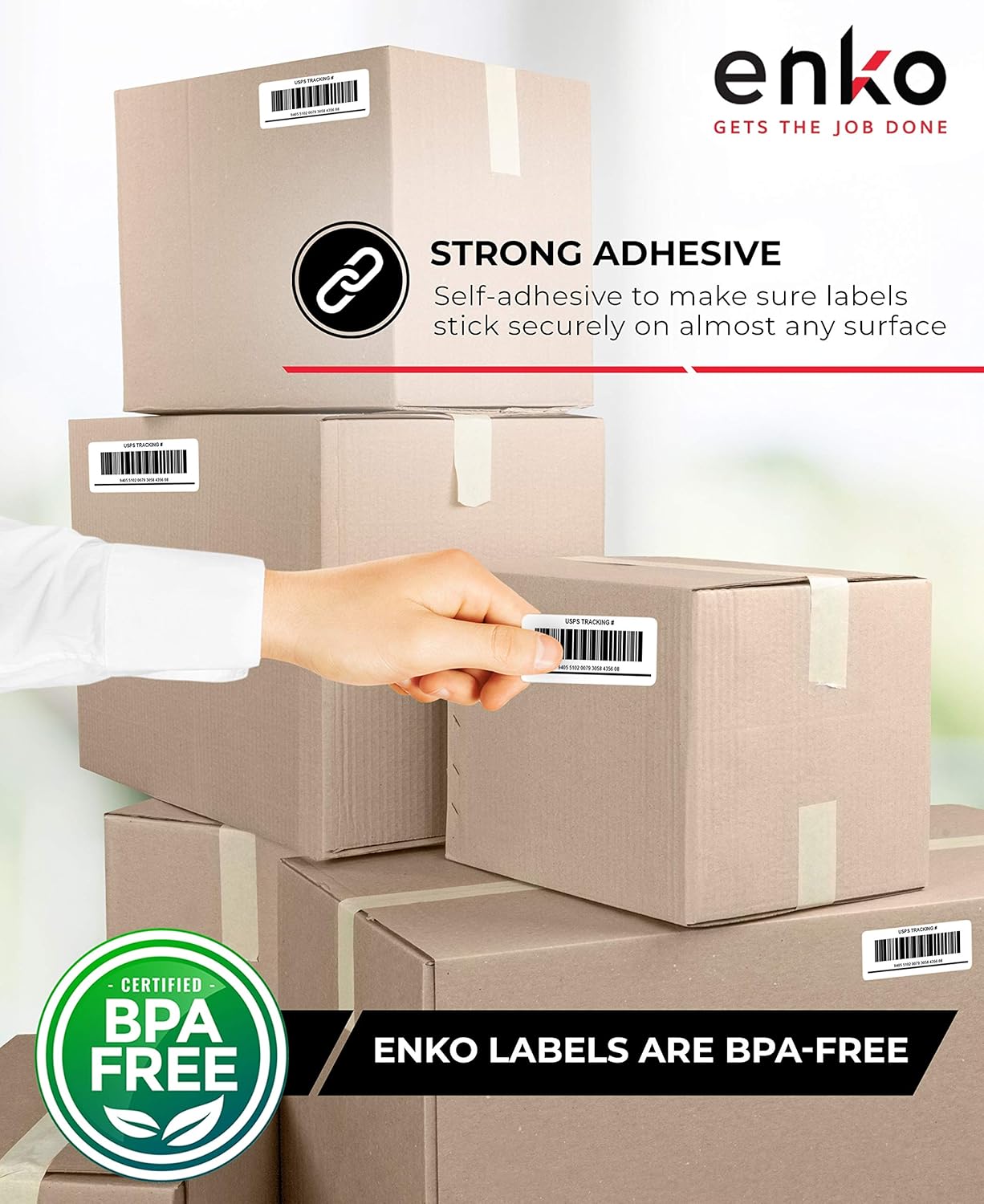 enKo (6 Rolls, 1320 Labels) Address & Shipping Labels 30323 (2-1/8 x 4") Compatible for Dymo LabelWriter : Office Products