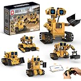 5-in-1 Excavator Robot Kit for Kids 6-12, STEM Coding Building Toy | Robotics Engineering Set with App &amp; Remote Control, 389 PCS DIY Building Kit, Educational STEM Gift Toy for Boys Girls