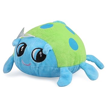 Chocozone 18cm Cute Multicolor Beetle / Ladybug Stuffed Soft Toy for Kids - Blue & Green