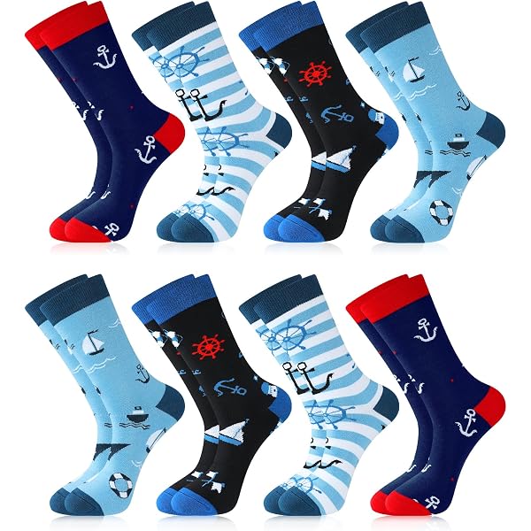 Sikiie Sailboat And Wave 1 Pairs Compression Socks For Men And Women 15 20 Mmhg Running Support Socks